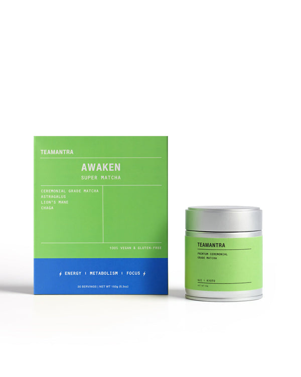Teamantra Awaken Super Matcha and Ceremonial Grade Matcha